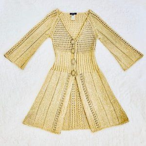 Gold Spanish Crochet Duster